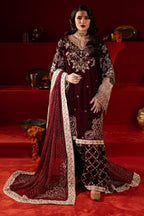 Nureh Maroon Formal Collection Velvet Replica