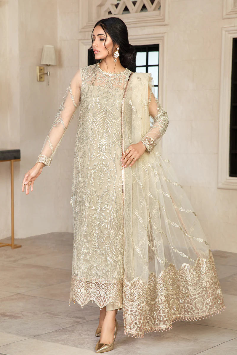 Zarif Daisy Net Formal Wear Unstitched