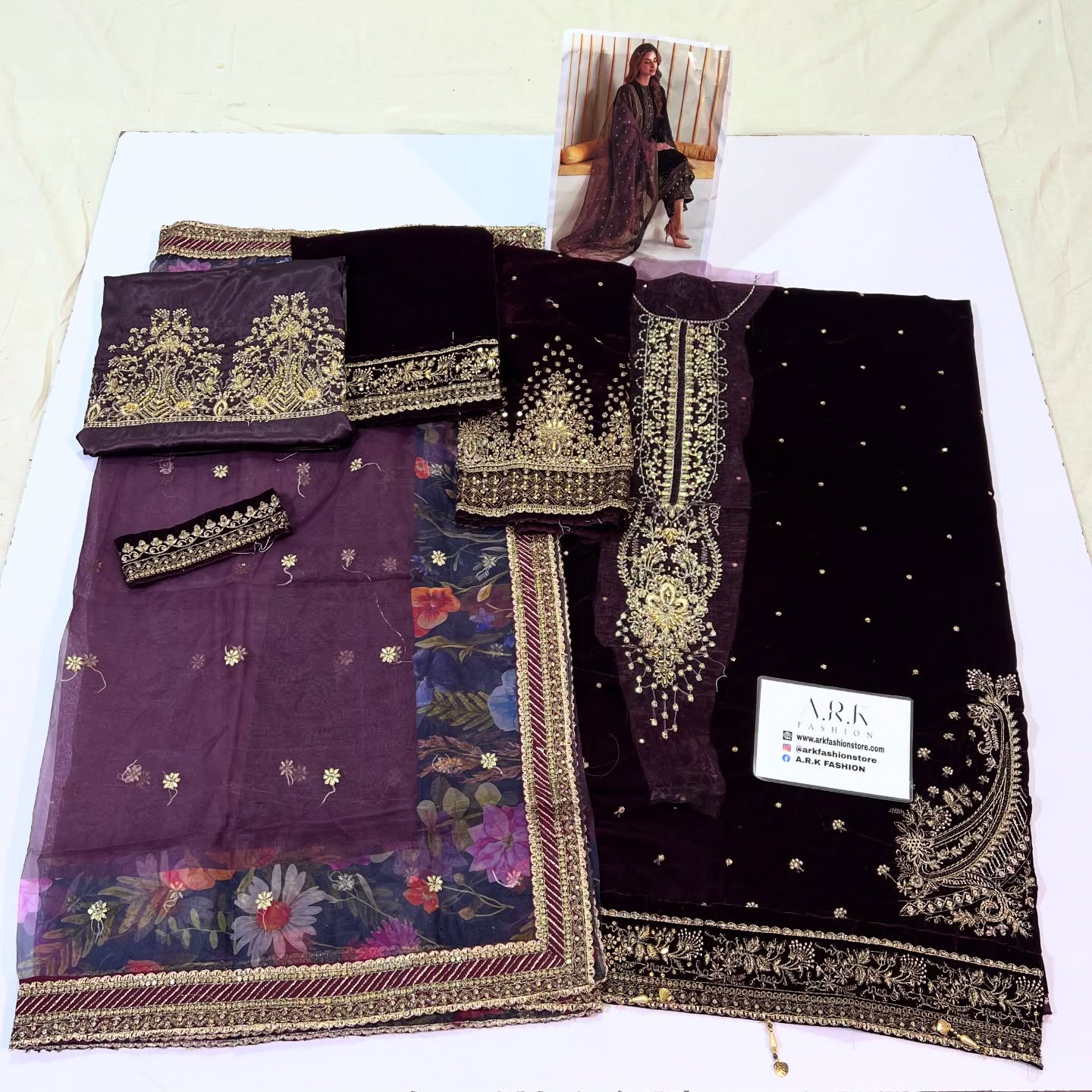 Jazmin Maroon Formal Collection Velvet Replica