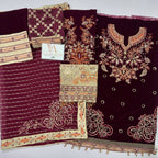Nureh Maroon Formal Collection Velvet Replica