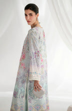 AJR Garden Whisper Embroidered Silk Unstitched 3 Piece Suit - 04 AURINA - Sky Blue - Luxury Collection