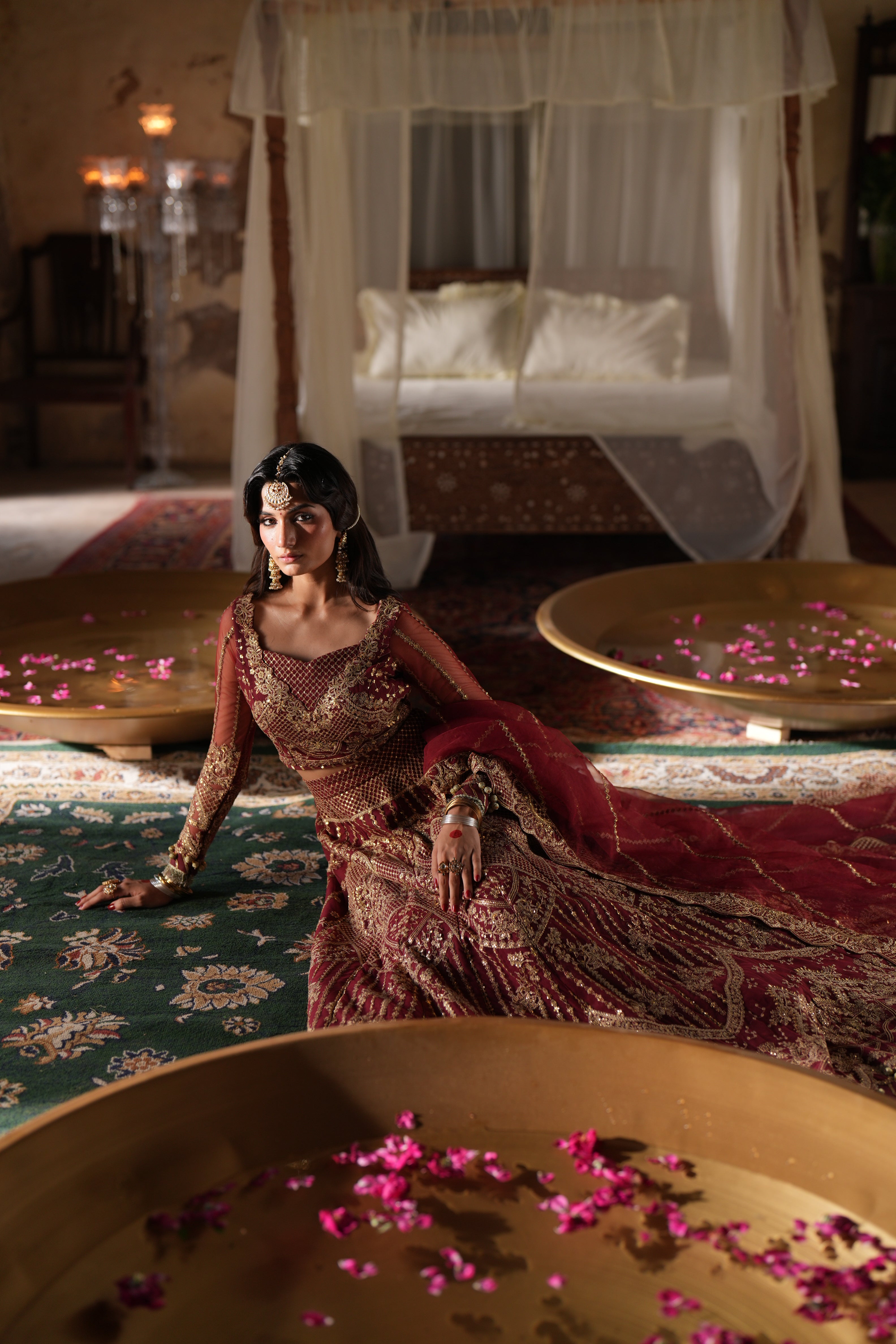 Dastan e Ishq by AJR Luxury Embroidered Net Unstitched 3 Piece Suit - 03 PARIZAD - AJR25DST - Red - Festive Formals Collection