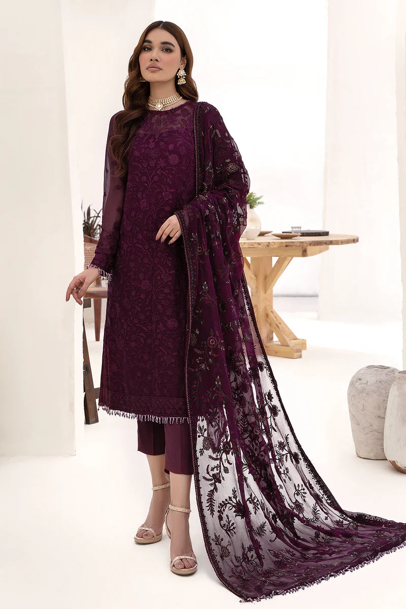 Zarif Amelia Chiffon Formal Wear Unstitched