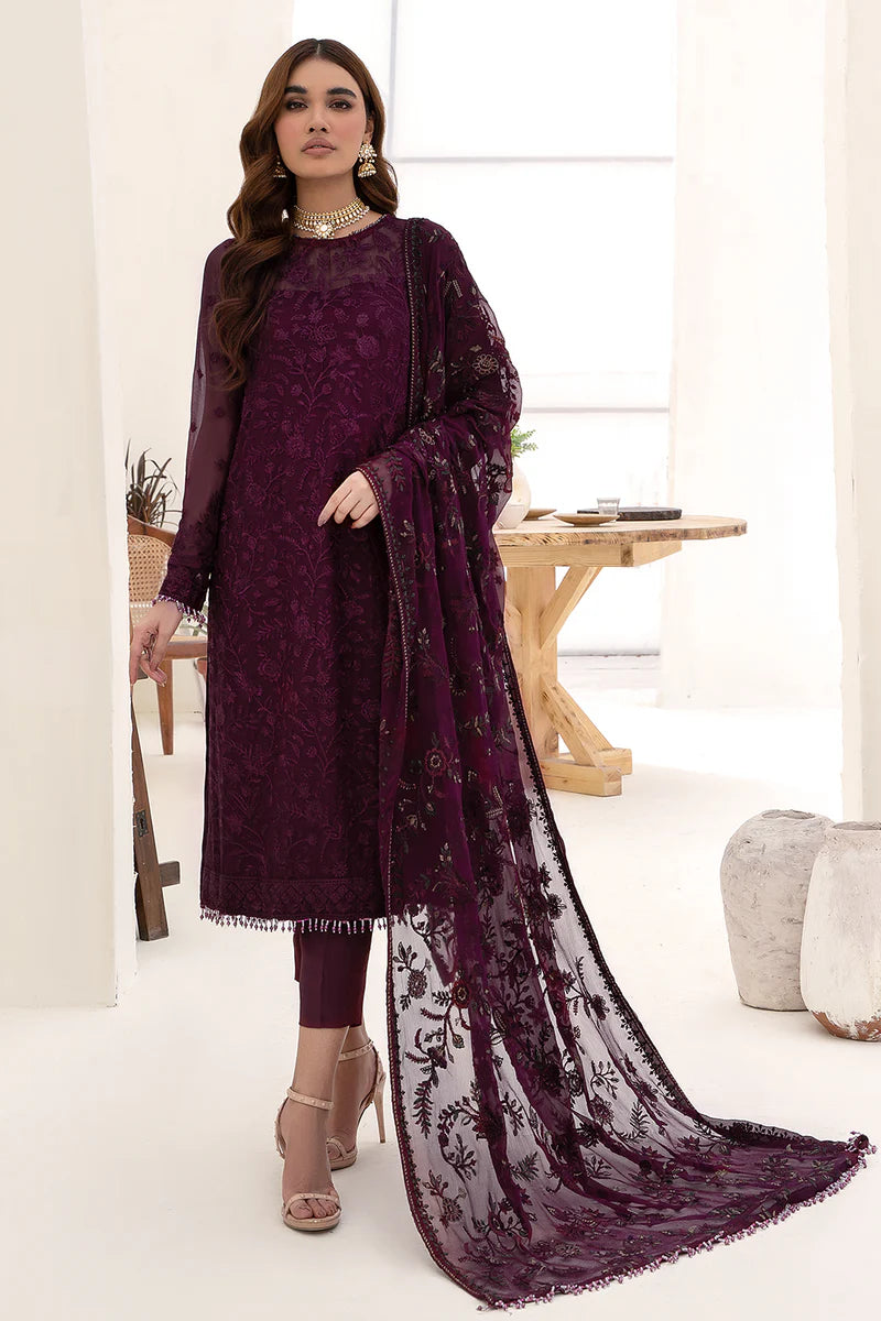 Zarif Amelia Chiffon Formal Wear Unstitched