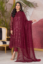Zarif MULBERRY Chiffon Formal Wear Unstitched