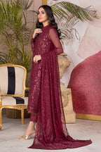Zarif MULBERRY Chiffon Formal Wear Unstitched