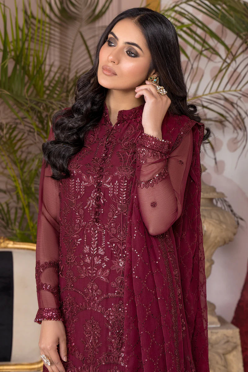 Zarif MULBERRY Chiffon Formal Wear Unstitched