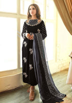 Afrozeh Black Formal Collection Micro Velvet Replica