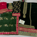 Zainab Chottani Green Formal Collection Velvet Replica